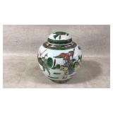 Chinese famille verte porcelain ginger jar