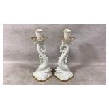 Lenox candle holders hand decorated with 24k gold