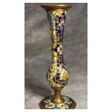 Antique French Champlevï¿½ Enameled Bud Vase