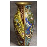 Antique French Champleve Enamel & Gilt Bronze