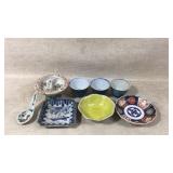 Decorative Porcelain Bowls and Spoon