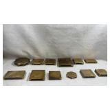 Vtg solid brass Asian style plant/display stands