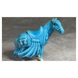 Antique Chinese Tang Dynasty Blue Porcelain Horse