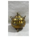 vintage Chinese brass incense burner featuring