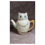 Vintage Demitasse Small Ceramic Owl Teapot