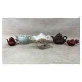 Vintage Miniature Asian Pottery Teapots