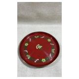 Chinese enamel on copper cloisonnï¿½ plate.