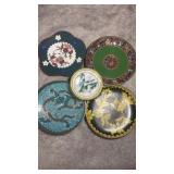 Antique Miniature Chinese Cloisonnï¿½ Plates,
