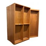 3 Oak Double Bookcase and one Single