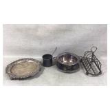 Vintage Silver Plate Serving Pieces,Sliced Toast