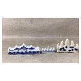 Vintage china brush rests