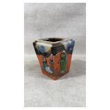 vintage Japanese Sumida Gawa pottery vase