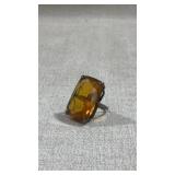 vintage-style statement sterling silver ring