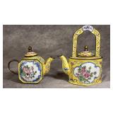 Vintage Chinese Cloisonnï¿½ Miniature Teapots