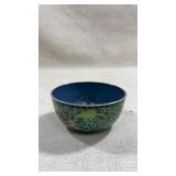 vintage Chinese cloisonnï¿½ bowl featuring a blue