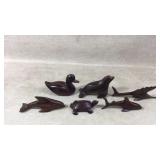 Hand-Carved Wooden Animal Figurine Collection