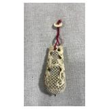 A Chinese ivory pierced pomander, 19th Century i