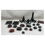 Chinese hand-carved wood display stands designed