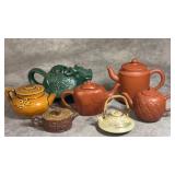 Antique Miniature Yixing Zisha Teapots, Chinese