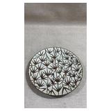 Vtg mcm style enamel over copper decorative plate