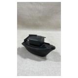 Chinese Yixing Cinnabar Clay Canal Boat Teapot