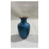 vintage Chinese cloisonnï¿½ enamel vase with blue