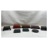 Vtg Chinese-style wooden display stands feature