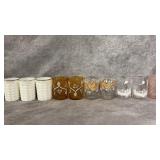 Assorted Small Tumbler Glasses, Vintage Mary