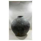Large brutalist copper pot