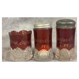 Antique Early American Pattern Glass Salt &