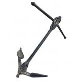 Antique iron ship anchor marked 55