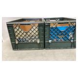 Two Alta-Dena Dairy Plastic Milk Crates