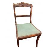 Early 20th Century Mahogany Carved Rose Back Chair