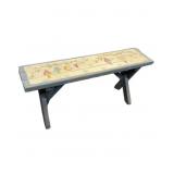 Hand Painted Wooden Bench