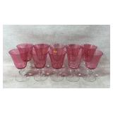 Pink glass cups