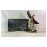Tribal spirits 'eagle messenger' statue & signed