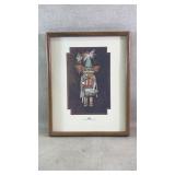 Framed print of Native American kachina 'Aholi'