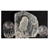 Vintage Mats Jonasson 'Uggla' Lead Crystal