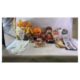 Assortment of fall decorations