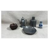 antique Chinese tea set includes a hexagonal
