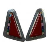 Southwestern INLAYED clip on earrings