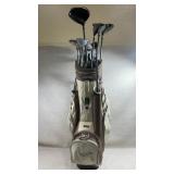Sun mountain golf bag full of golf clubs