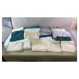 Assortment of people pillow cases, and sheets