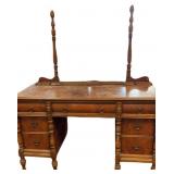 Antique Wooden Vanity with Swing Mirror