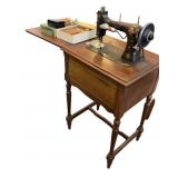 Antique Majestic Sewing Machine in Cabinet with