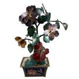 VINTAGE CHINESE CLOISONNï¿½ ENAMEL BONSAI TREE
