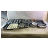 Assortment of baking pans, and sheets
