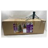 4-foot artificial Christmas tree features a slim
