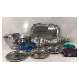 Silver plated and pewter dishes