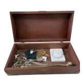 Assorted vintage jewelry with some silver